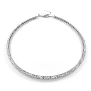 14k Gold & Diamond Flexible Choker Necklace - 5.28ct