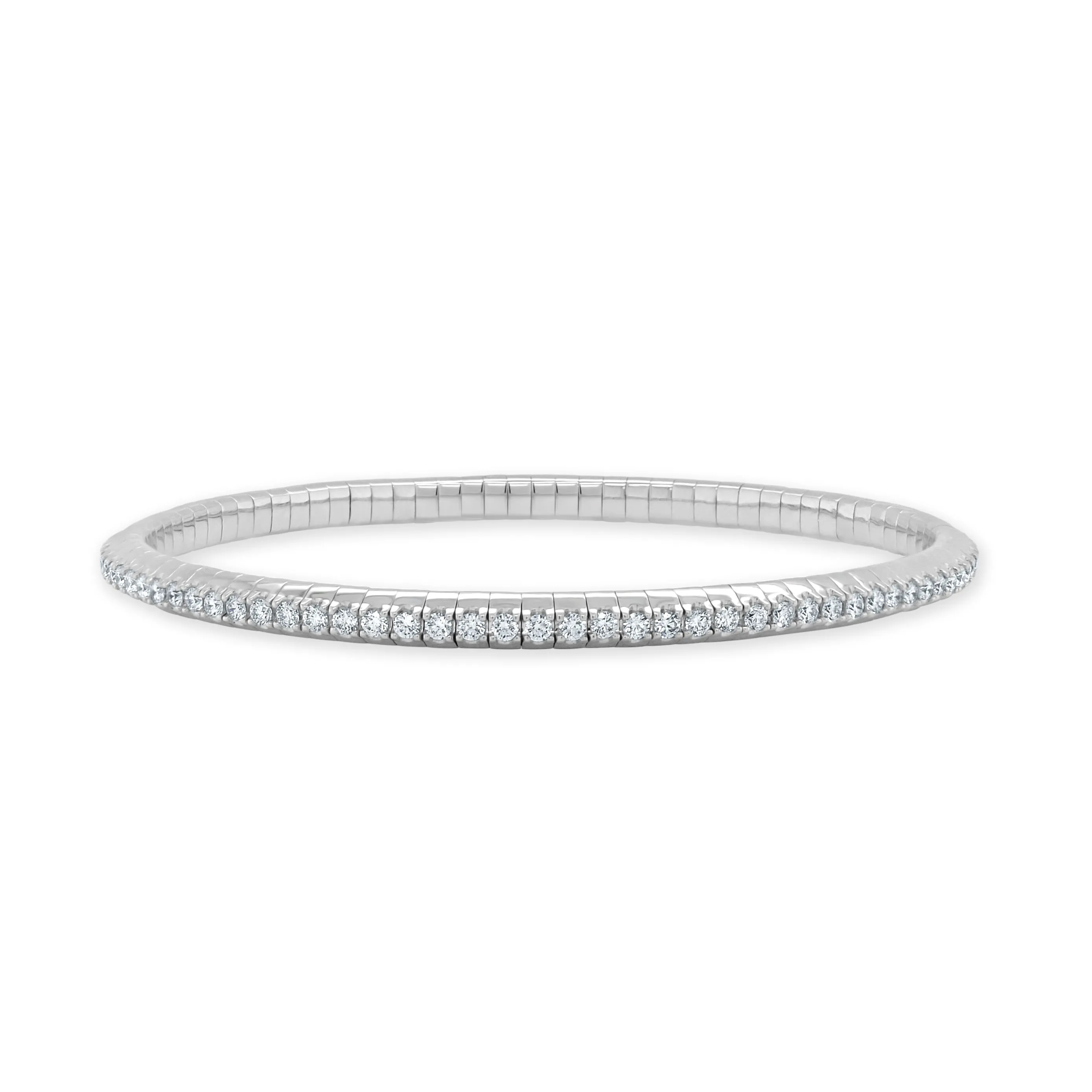 14K Gold & Diamond Stretch Tennis Bracelet - 2.01ct