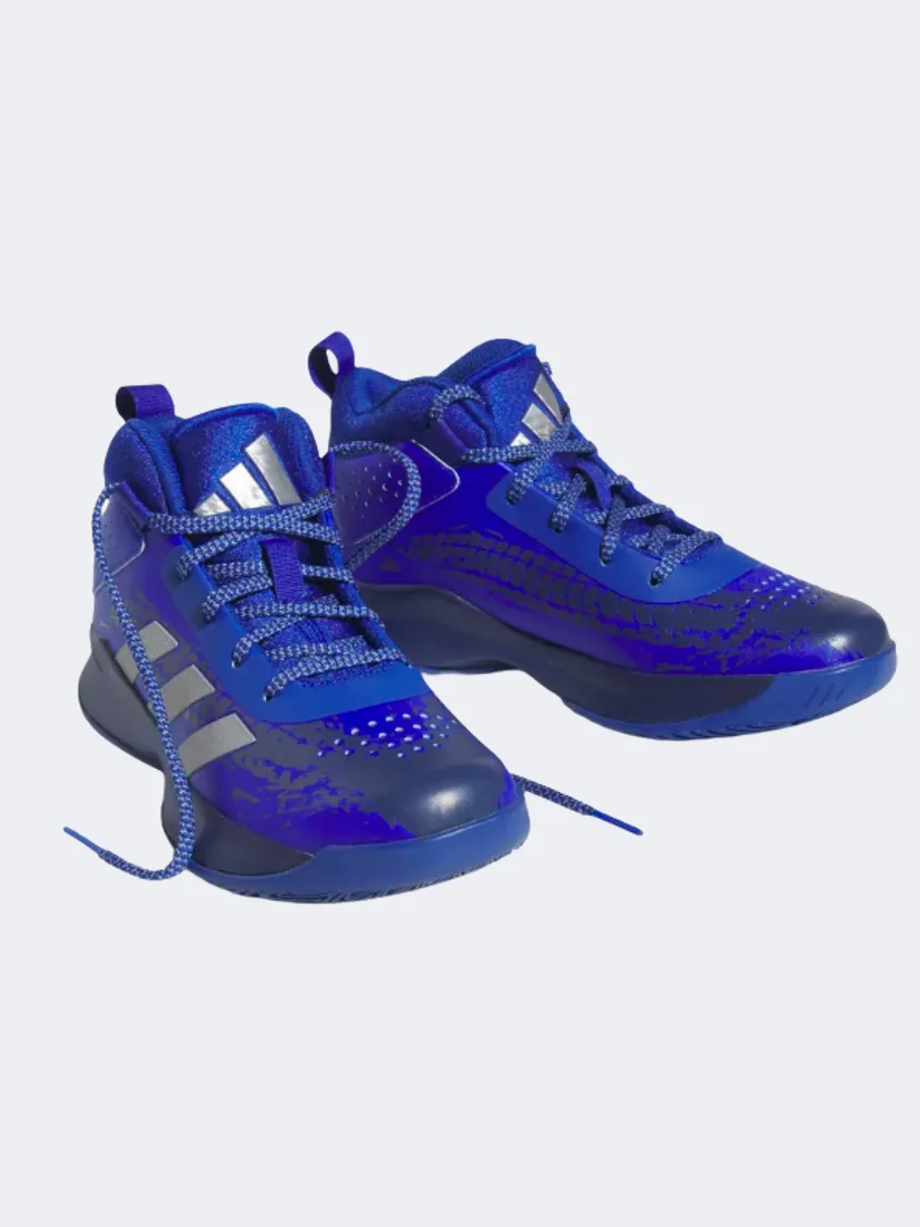 Adidas Cross Em Up 5 Ps-Boys Basketball Shoes Royal Blue