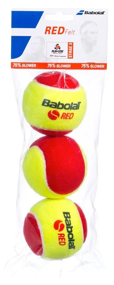 Babolat Red Felt Tennis Balls 3-Pack