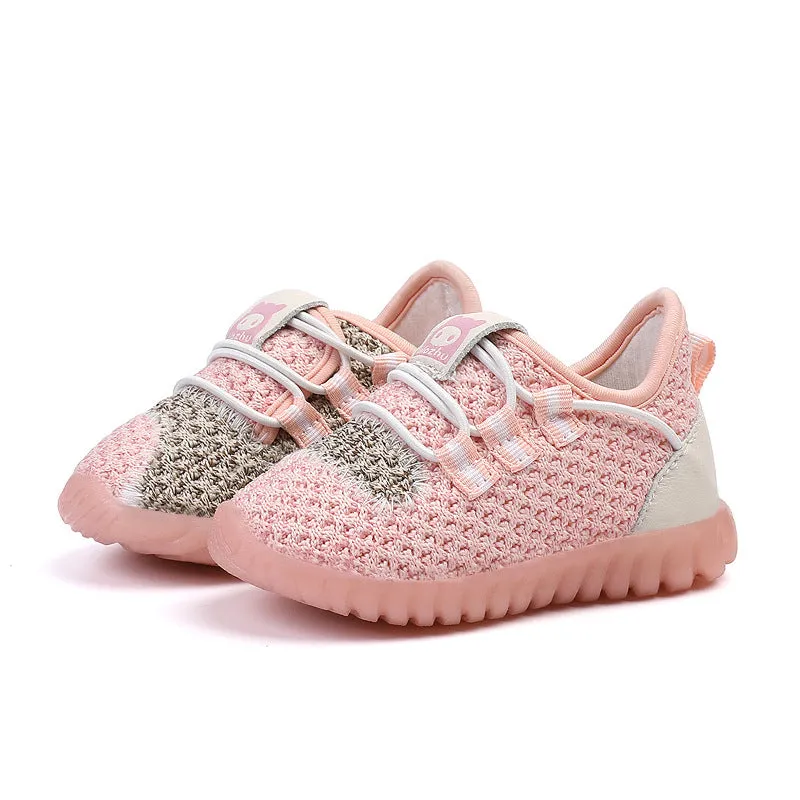 Baby Soft-Soled Toddler Shoes, Boys Flying Woven Coconut Sneakers, Girls, Baby Mesh Shoes