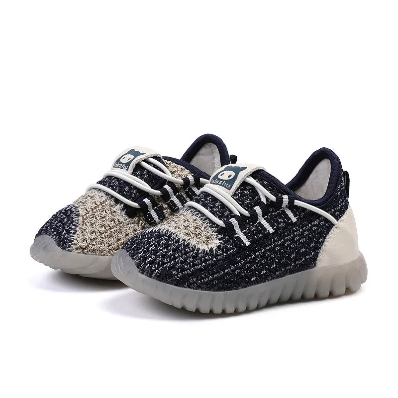 Baby Soft-Soled Toddler Shoes, Boys Flying Woven Coconut Sneakers, Girls, Baby Mesh Shoes