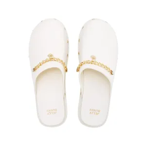 Benedetto Heart Lock Shoes White