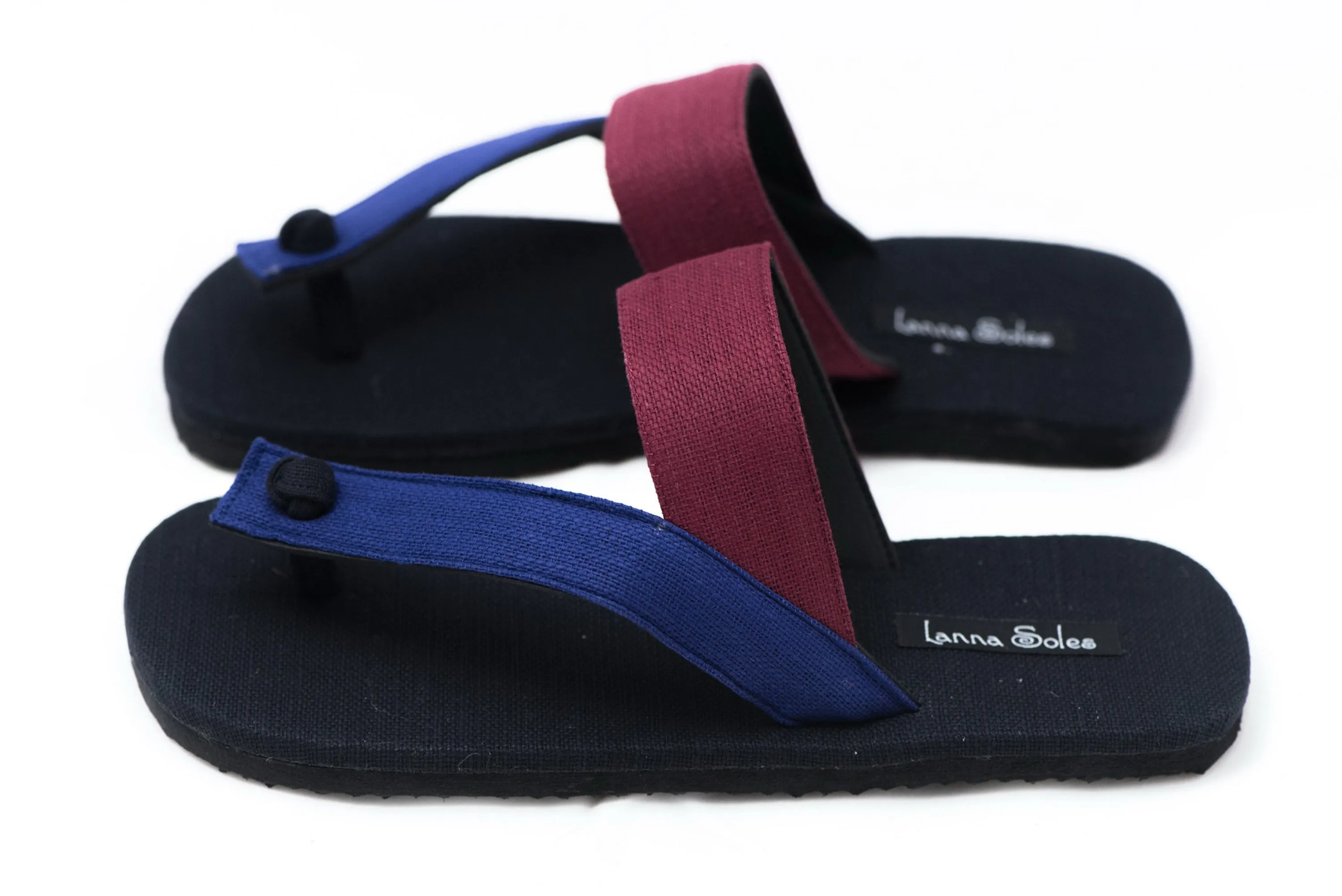 Blue and Red Thai Cotton Sandals