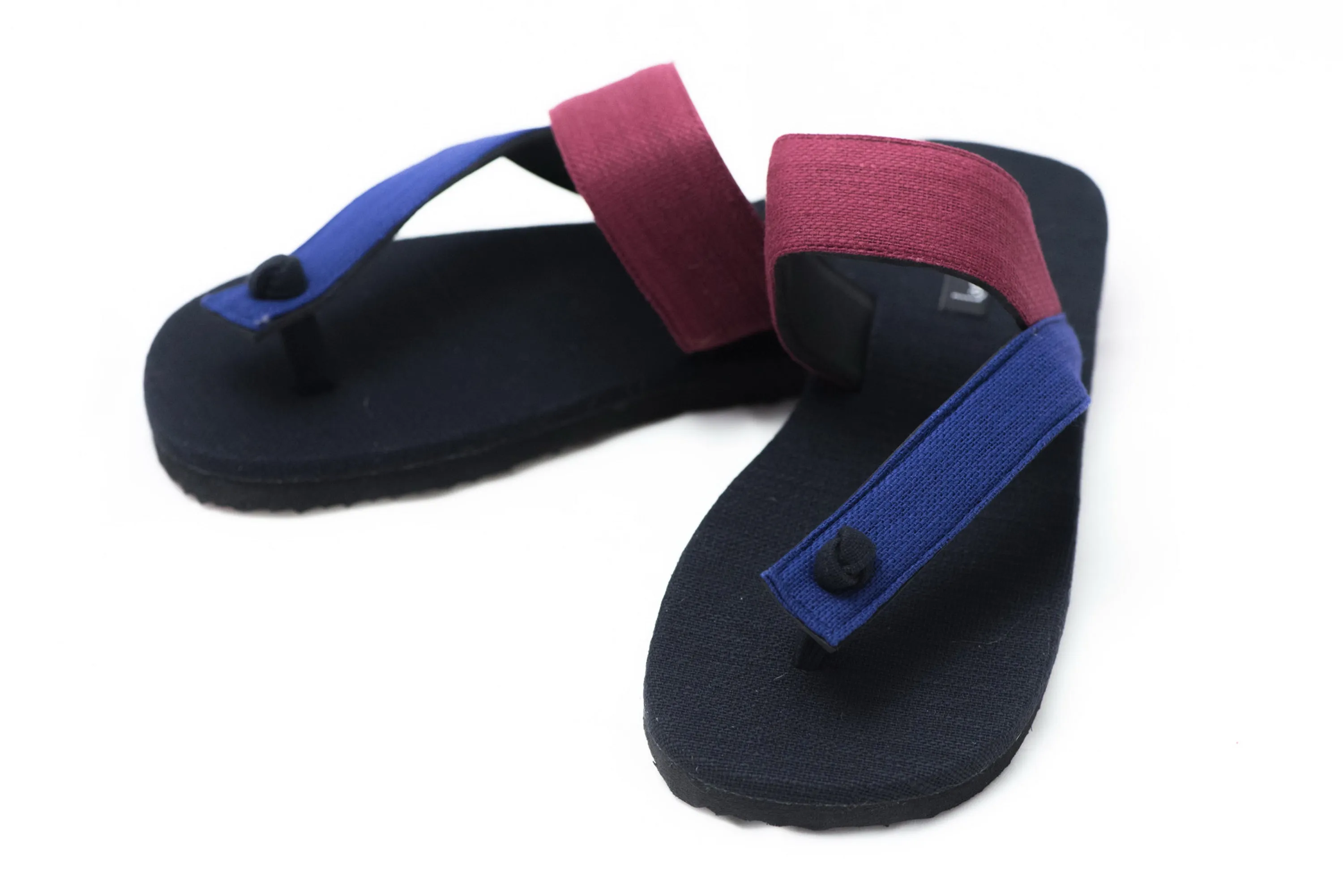 Blue and Red Thai Cotton Sandals