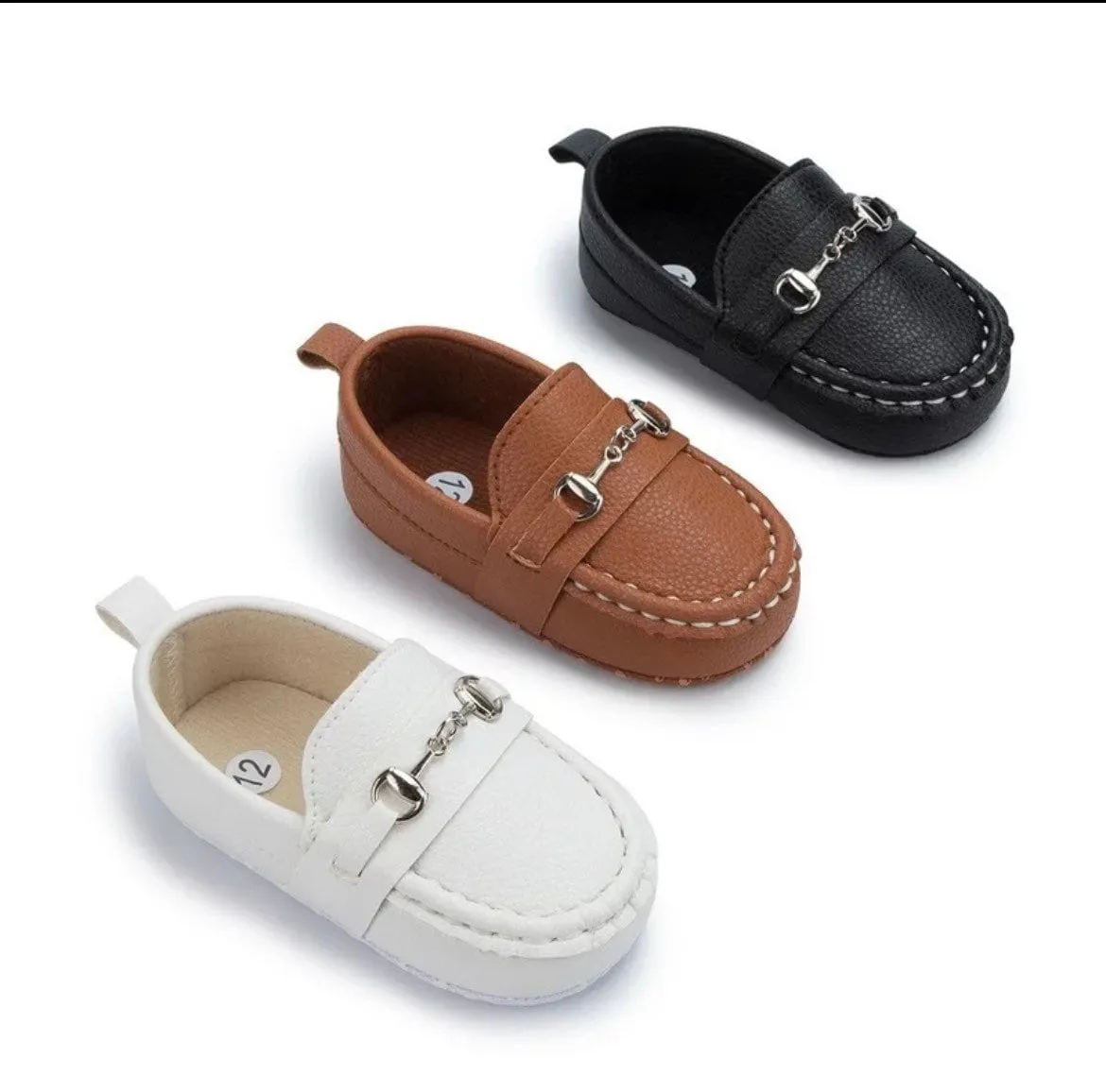 Boys Moccasin Loafers -  Black