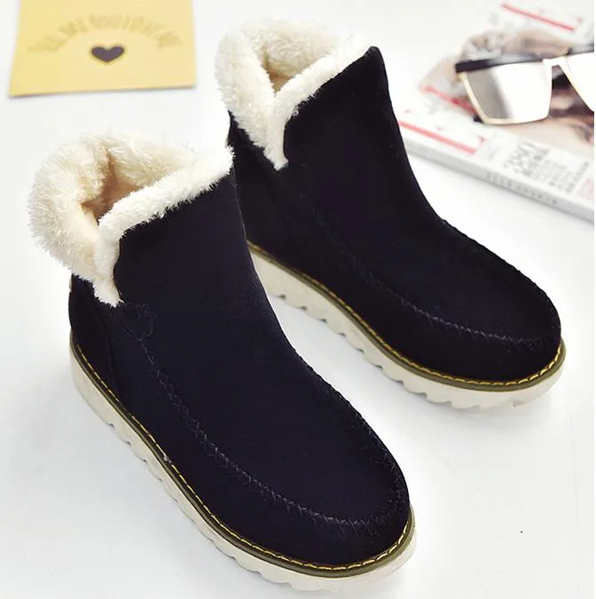 Casual Winter Solid Color Warm Snow Boots Shoes