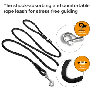 Curli Stretch Comfort Leash Black