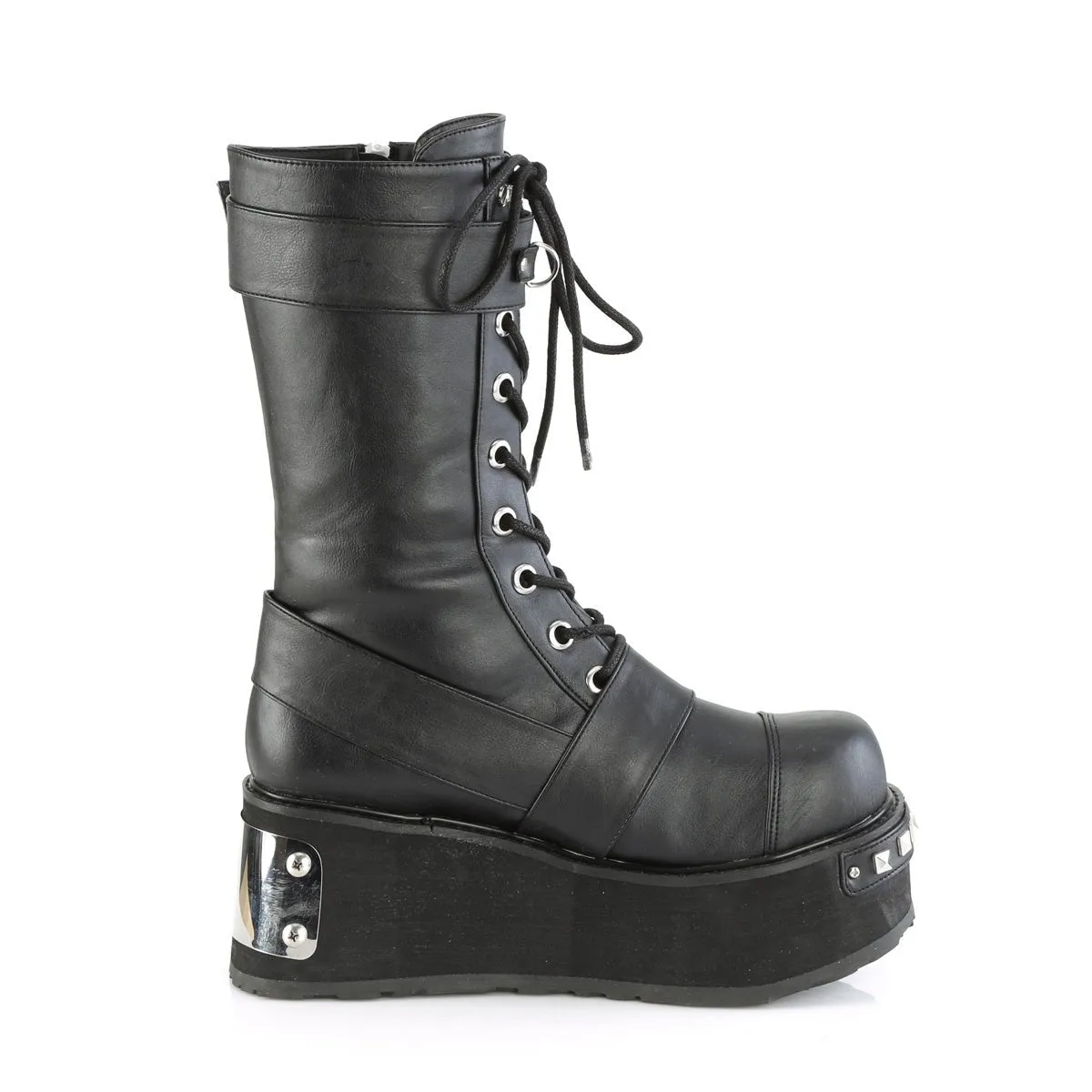 Demonia TRASHVILLE-250 | Black Vegan Leather Unisex Boots