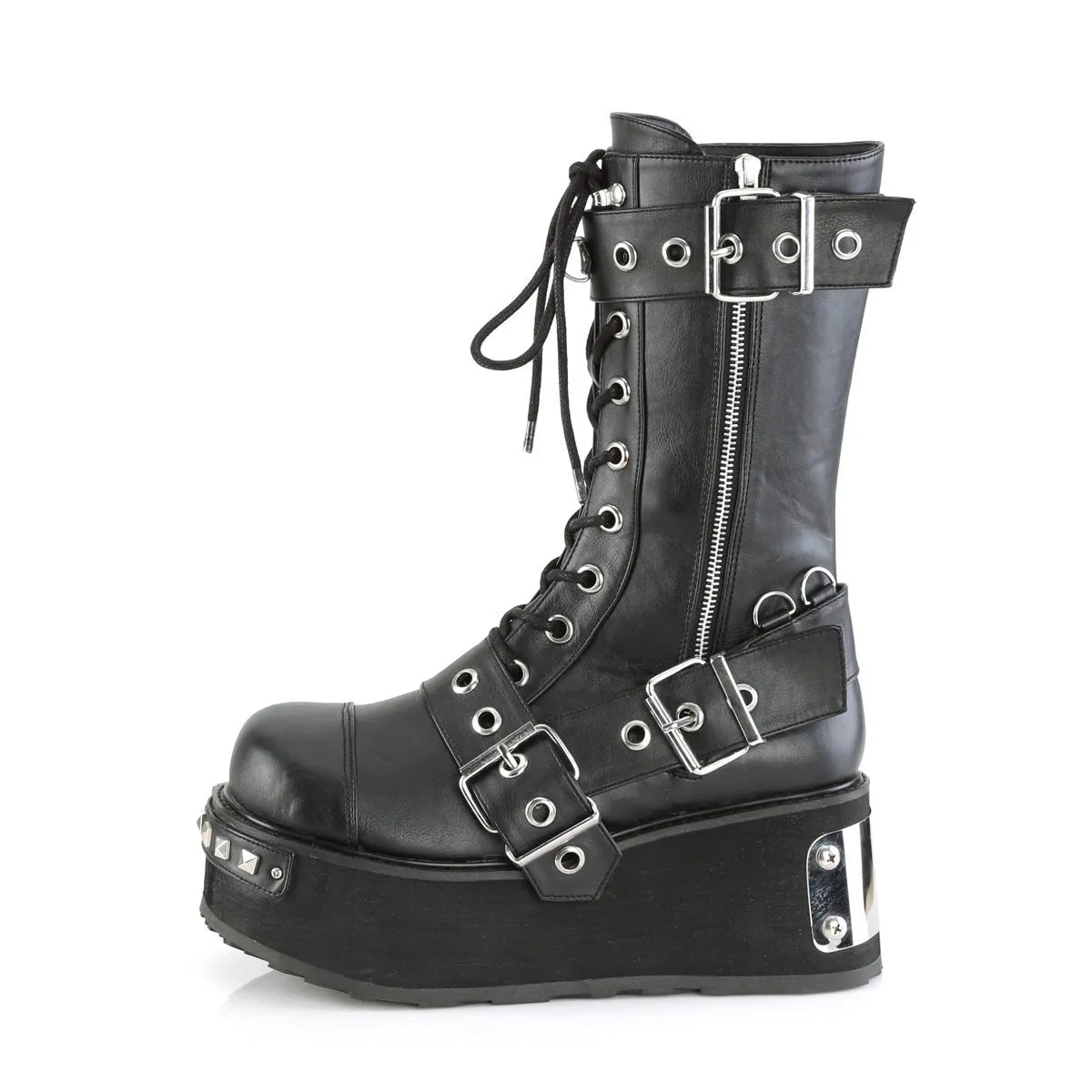 Demonia TRASHVILLE-250 | Black Vegan Leather Unisex Boots