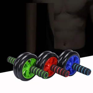 Double-Wheel Silent Abdominal Fitness Wheel Home Indoor Fitness Equipment Abdominal Muscle Wheel Reduce Belly Abdominal Fitness Roller