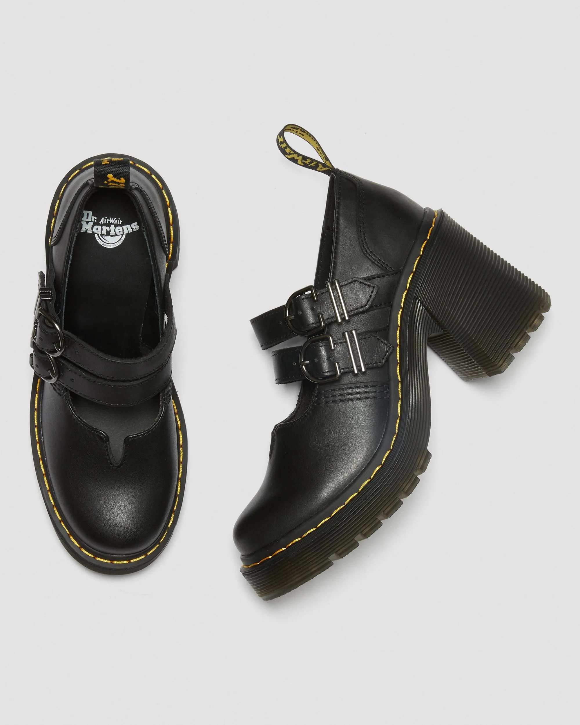 Eviee Sendal Leather Heels Dr. Martens