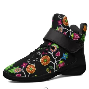 Floral Beadwork Ipottaa Basketball / Sport High Top Shoes - Black Sole