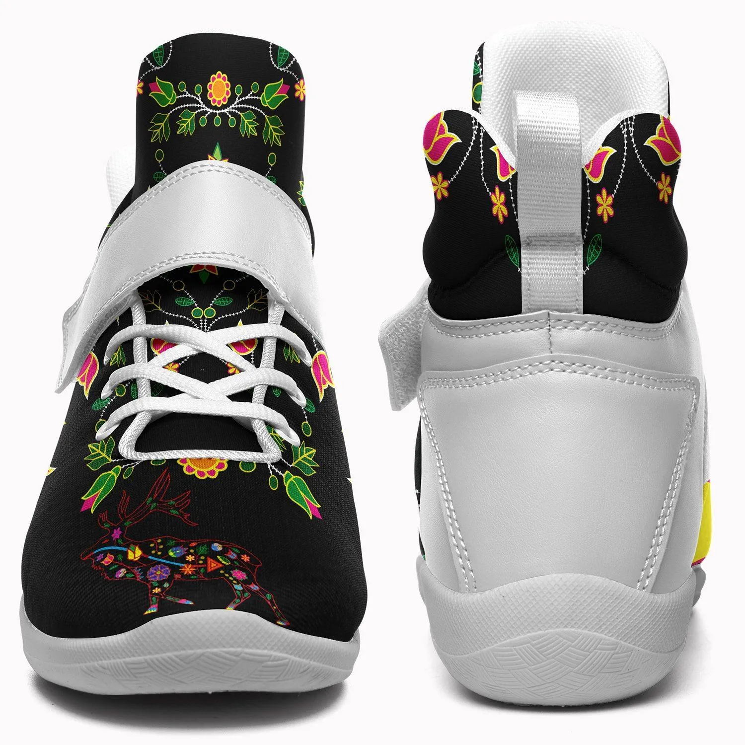 Floral Elk Ipottaa Basketball / Sport High Top Shoes - White Sole