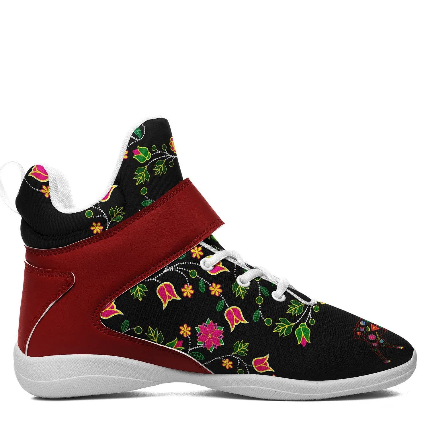 Floral Elk Ipottaa Basketball / Sport High Top Shoes - White Sole