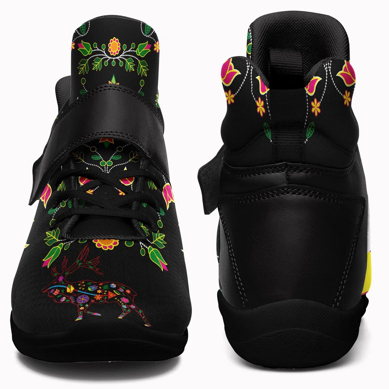 Floral Elk Kid's Ipottaa Basketball / Sport High Top Shoes