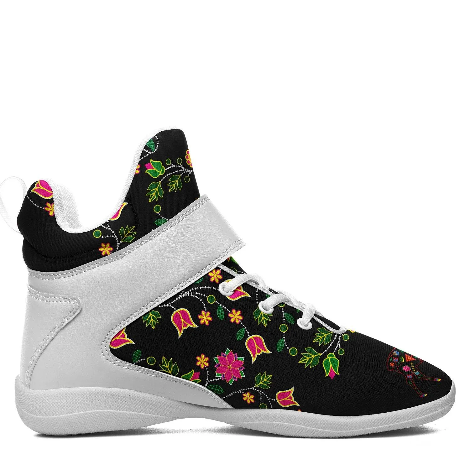 Floral Elk Kid's Ipottaa Basketball / Sport High Top Shoes