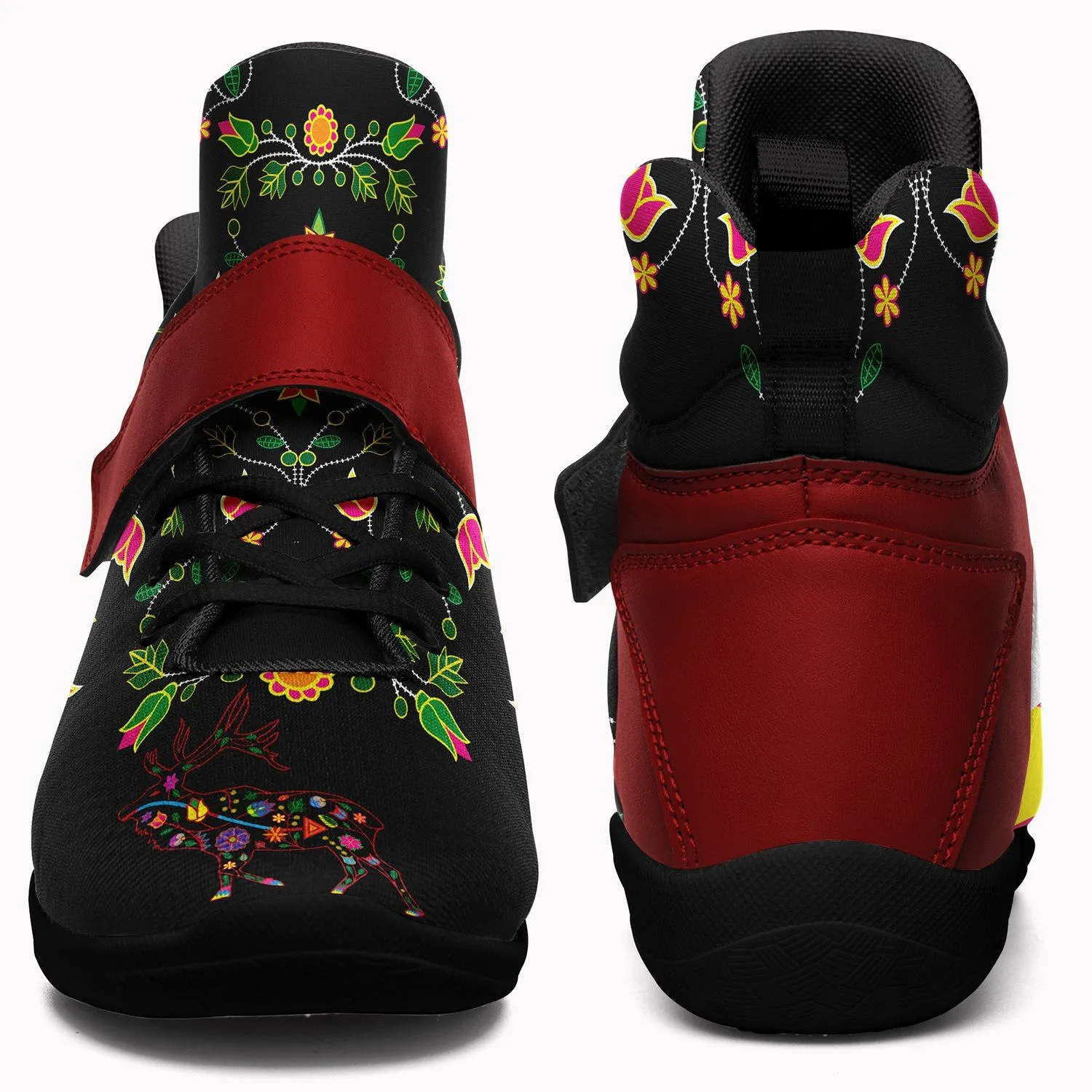 Floral Elk Kid's Ipottaa Basketball / Sport High Top Shoes