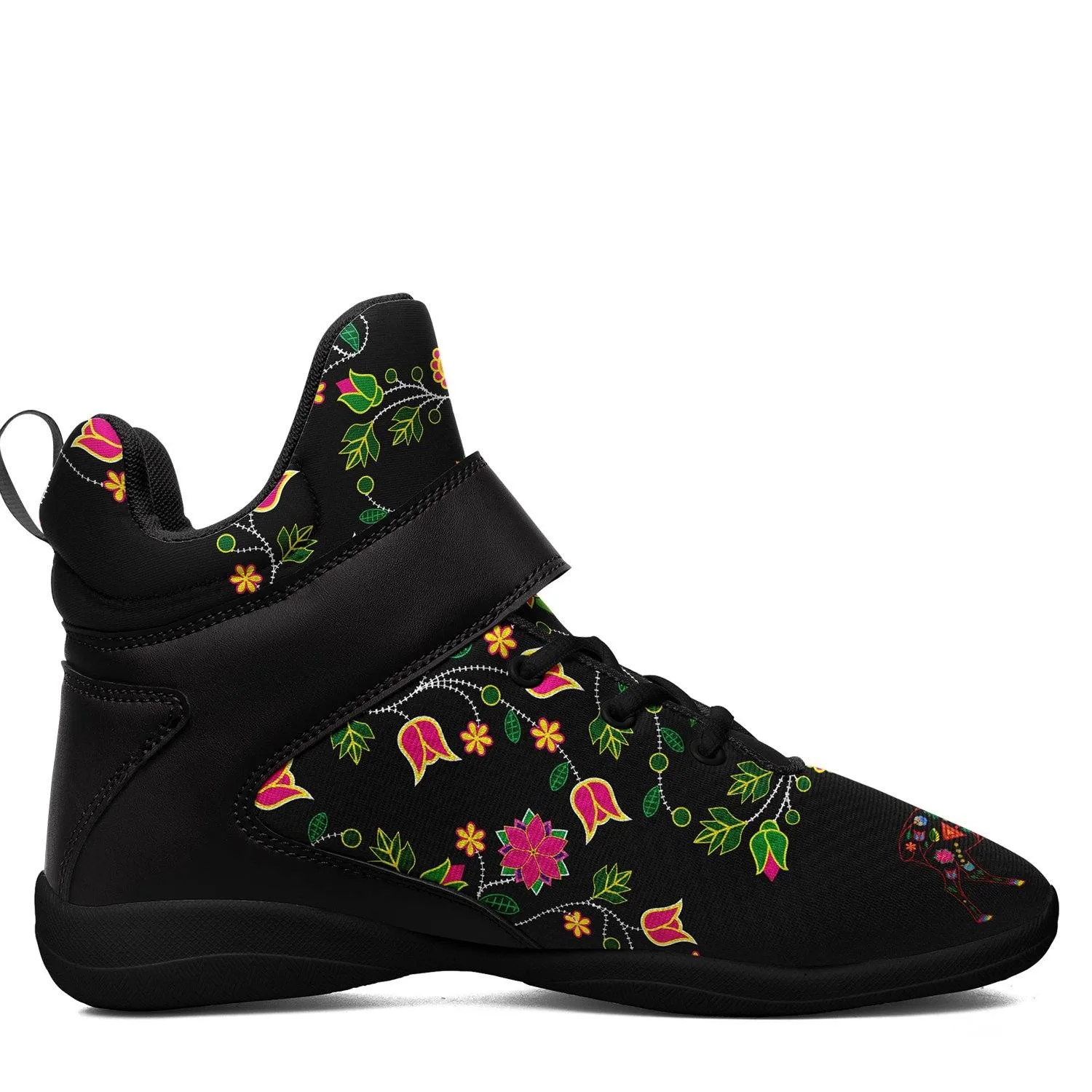 Floral Elk Kid's Ipottaa Basketball / Sport High Top Shoes