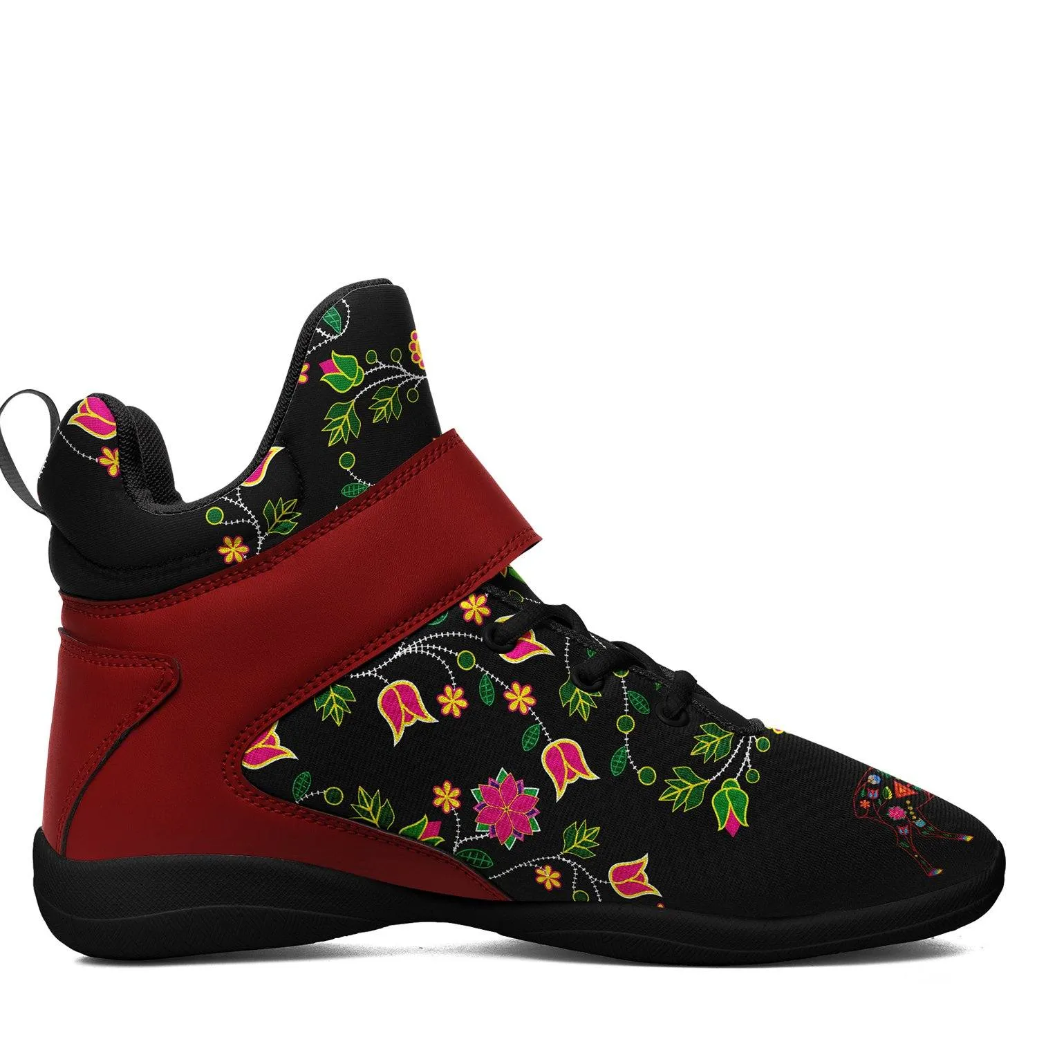 Floral Elk Kid's Ipottaa Basketball / Sport High Top Shoes