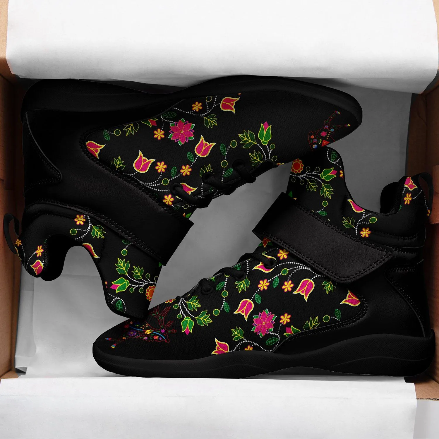 Floral Elk Kid's Ipottaa Basketball / Sport High Top Shoes