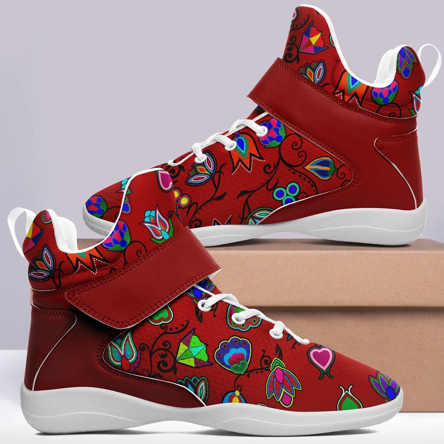 Indigenous Paisley Dahlia Ipottaa Basketball / Sport High Top Shoes