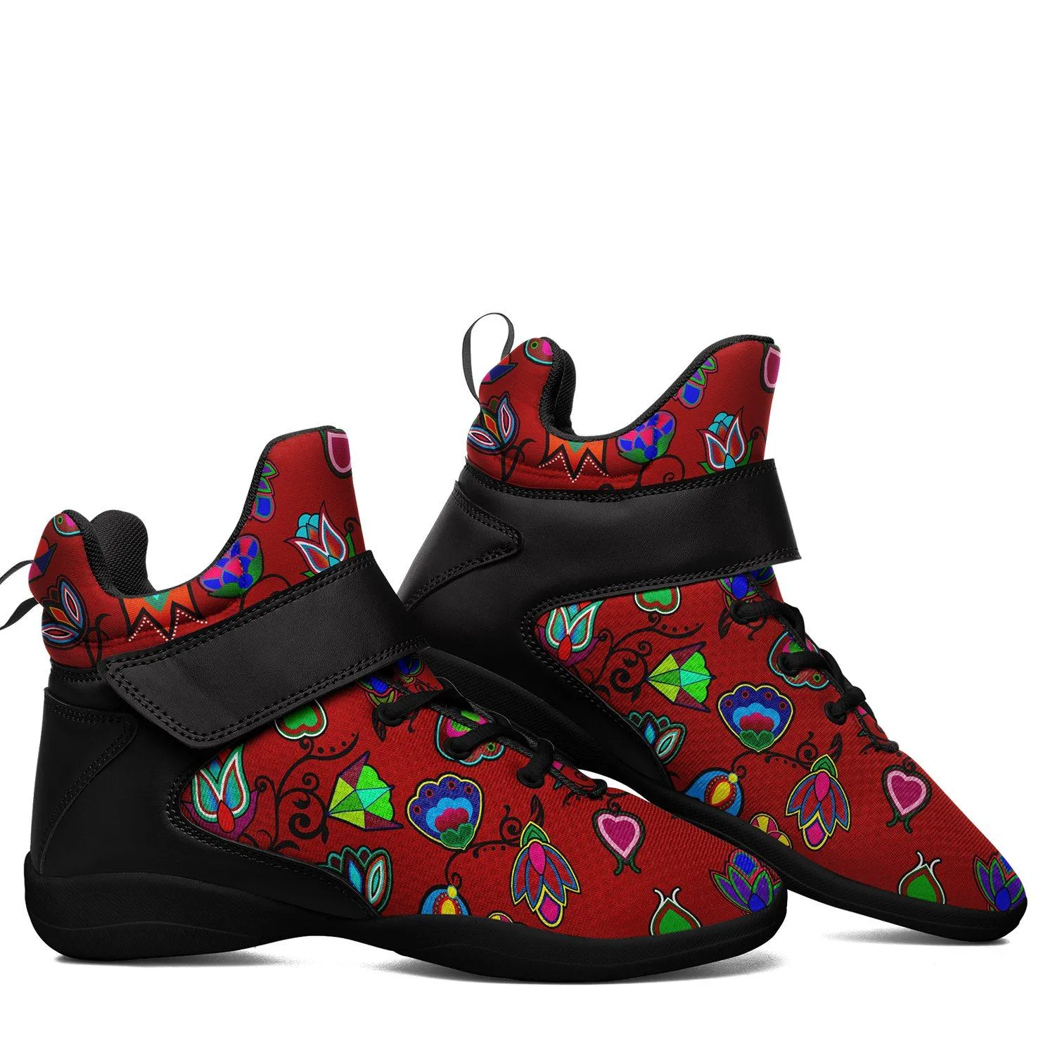 Indigenous Paisley Dahlia Ipottaa Basketball / Sport High Top Shoes