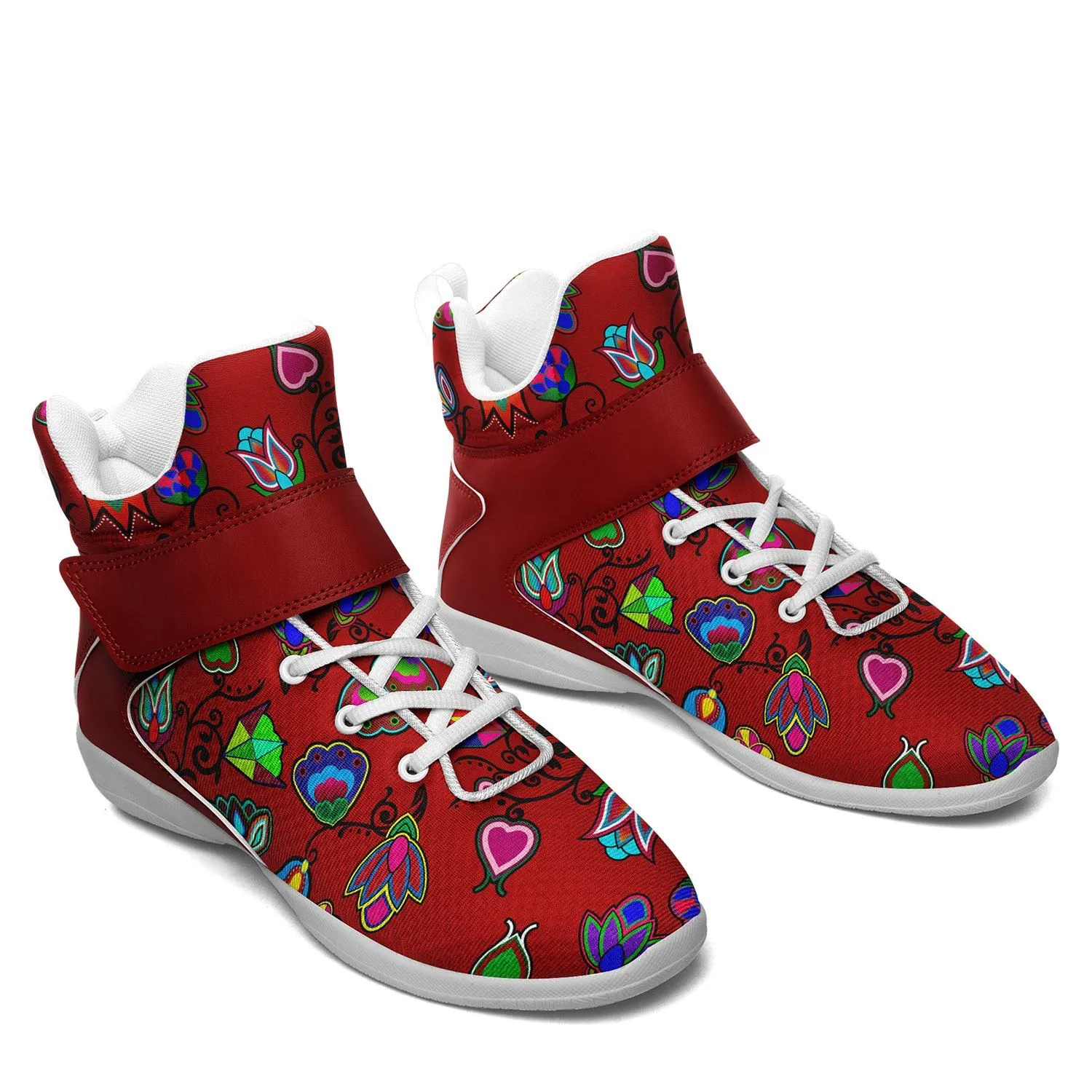 Indigenous Paisley Dahlia Ipottaa Basketball / Sport High Top Shoes