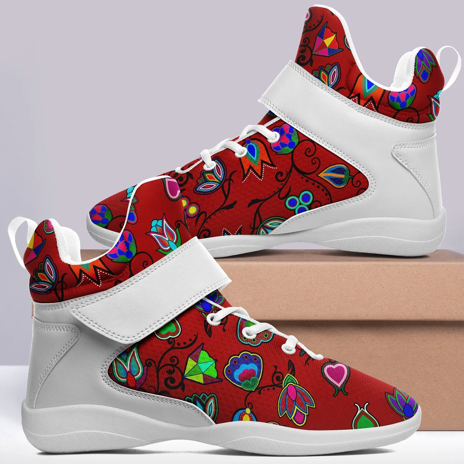 Indigenous Paisley Dahlia Ipottaa Basketball / Sport High Top Shoes