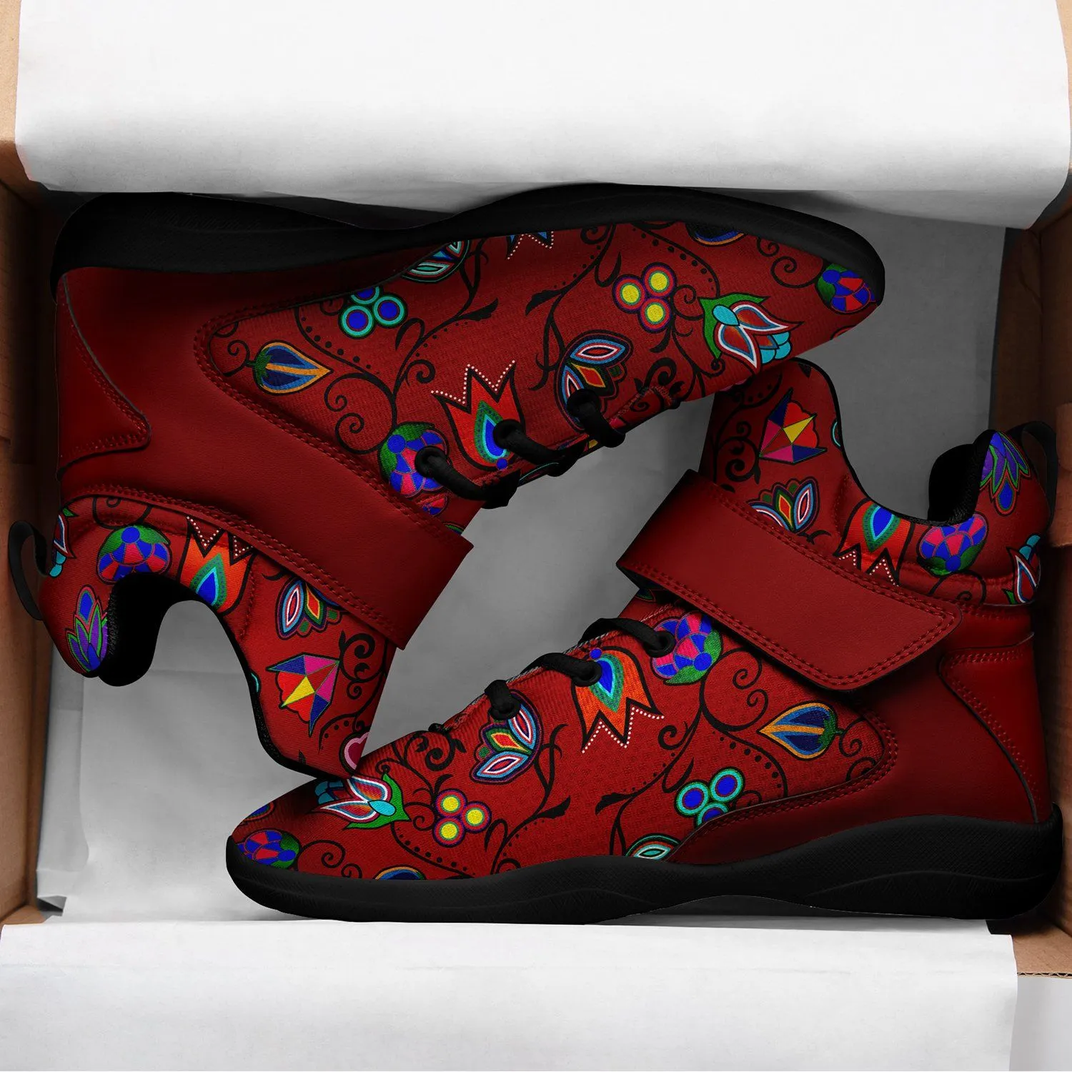 Indigenous Paisley Dahlia Ipottaa Basketball / Sport High Top Shoes