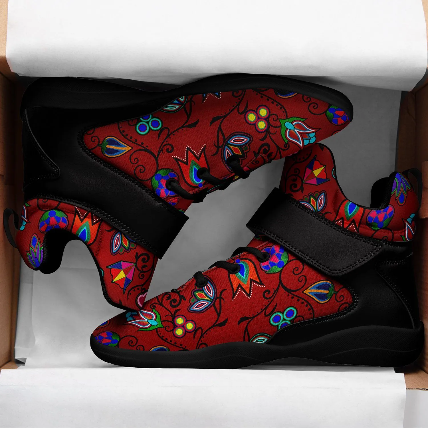 Indigenous Paisley Dahlia Ipottaa Basketball / Sport High Top Shoes