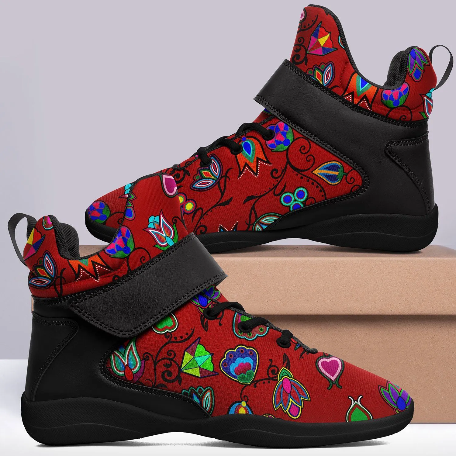 Indigenous Paisley Dahlia Ipottaa Basketball / Sport High Top Shoes