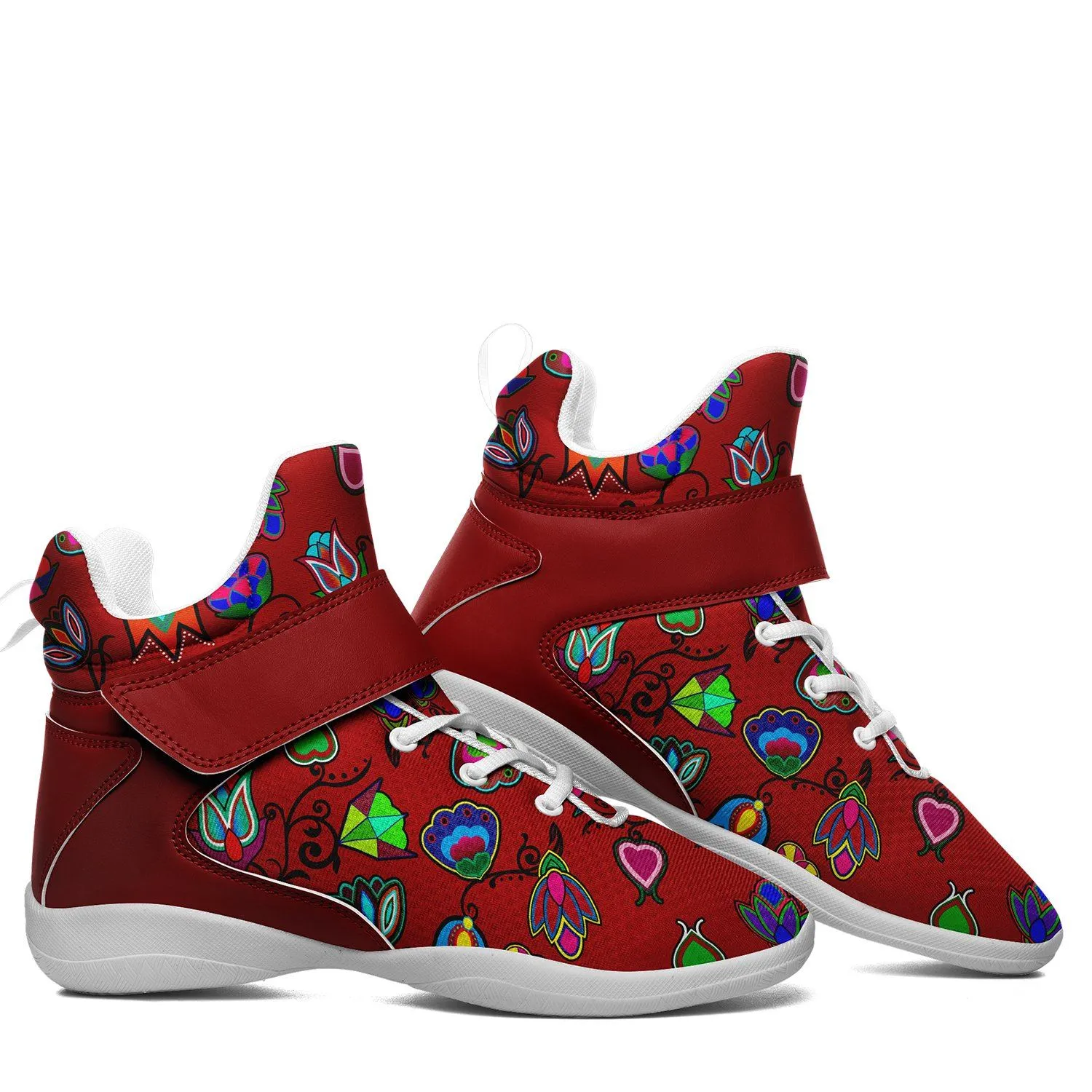 Indigenous Paisley Dahlia Ipottaa Basketball / Sport High Top Shoes