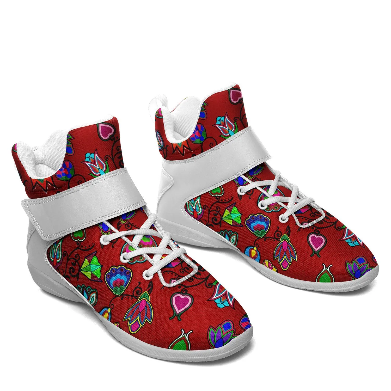 Indigenous Paisley Dahlia Ipottaa Basketball / Sport High Top Shoes