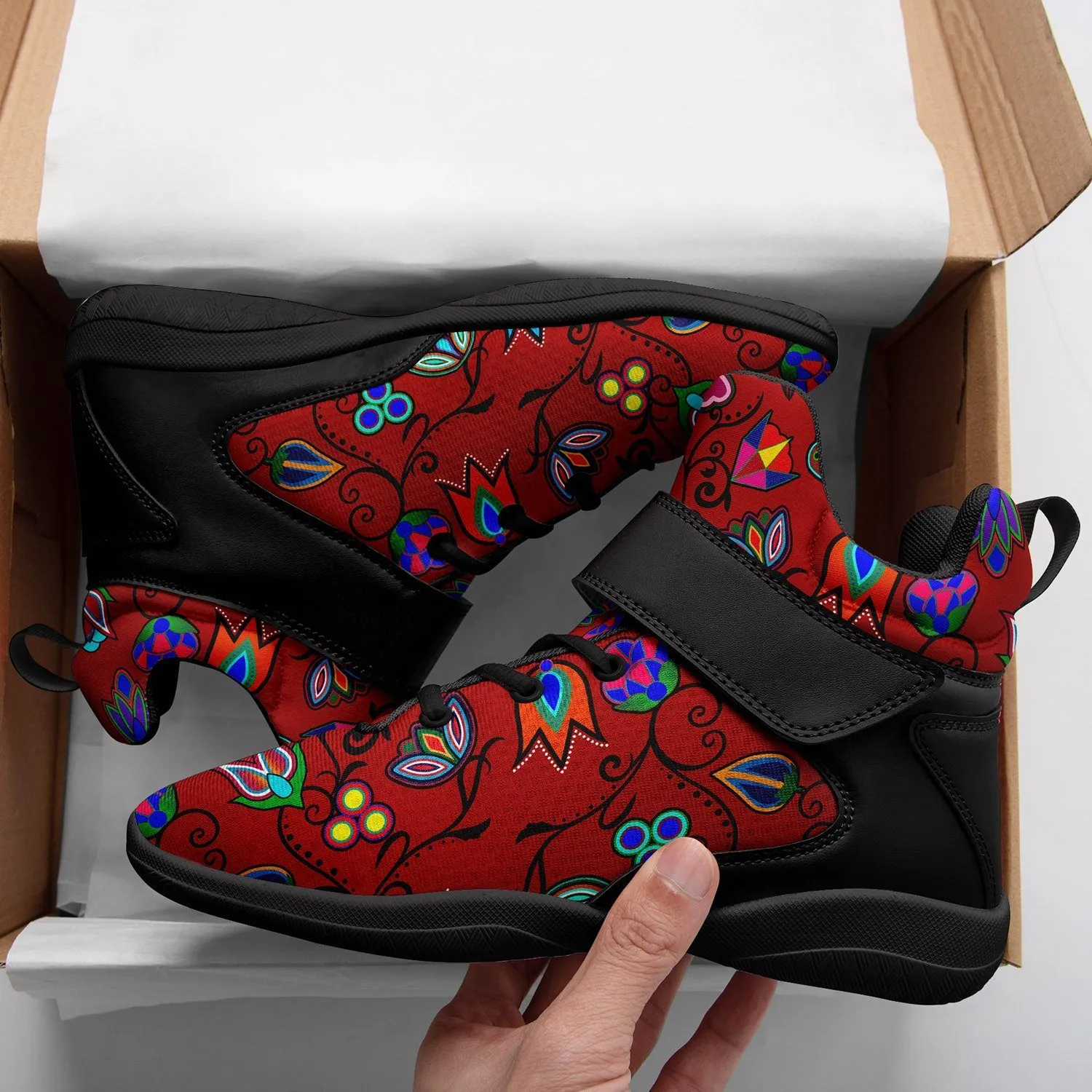 Indigenous Paisley Dahlia Kid's Ipottaa Basketball / Sport High Top Shoes