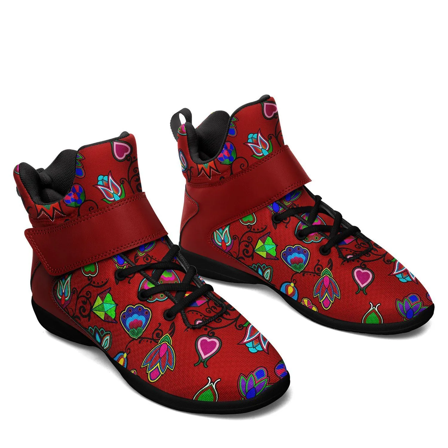 Indigenous Paisley Dahlia Kid's Ipottaa Basketball / Sport High Top Shoes