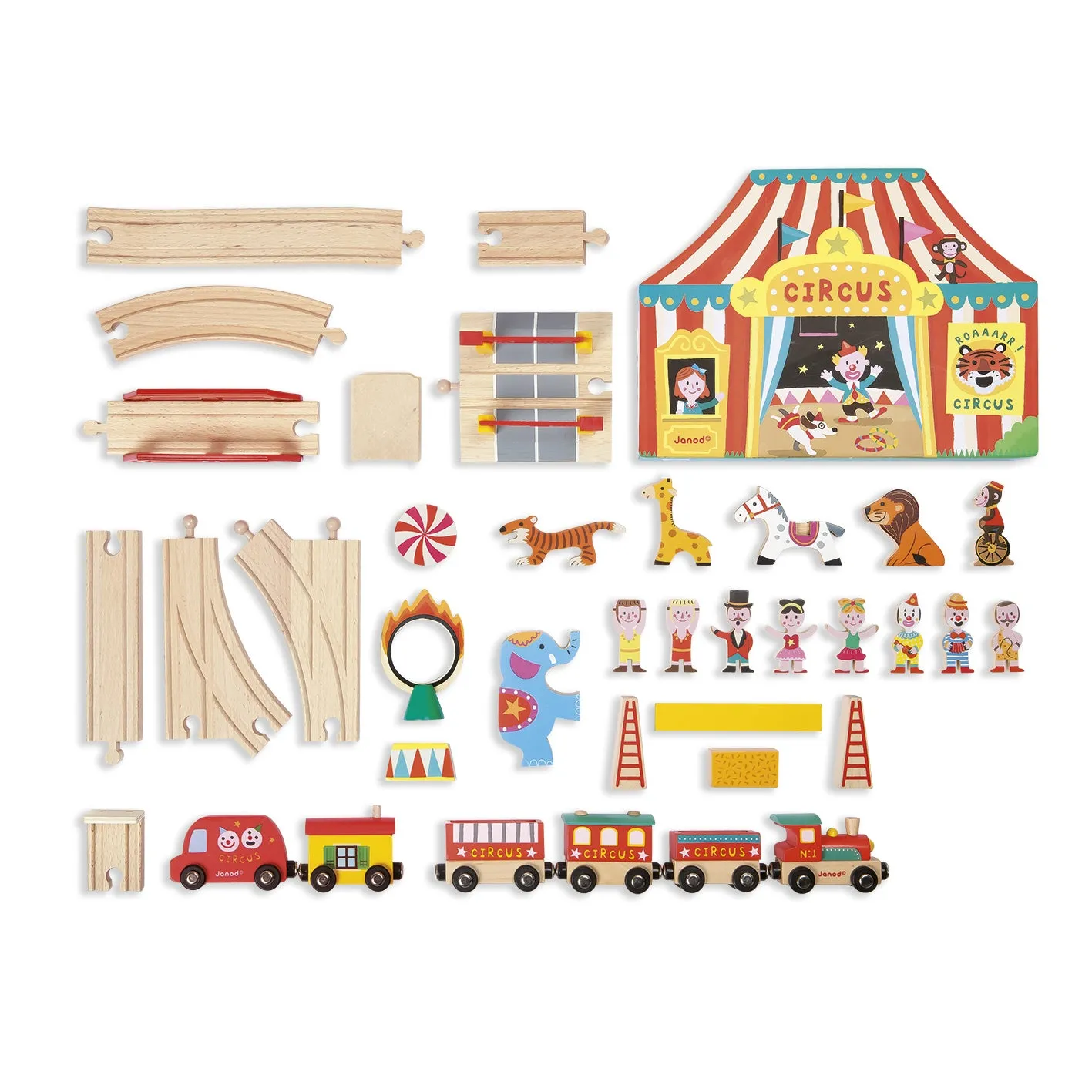 Janod Story Box Express Circus Train Set