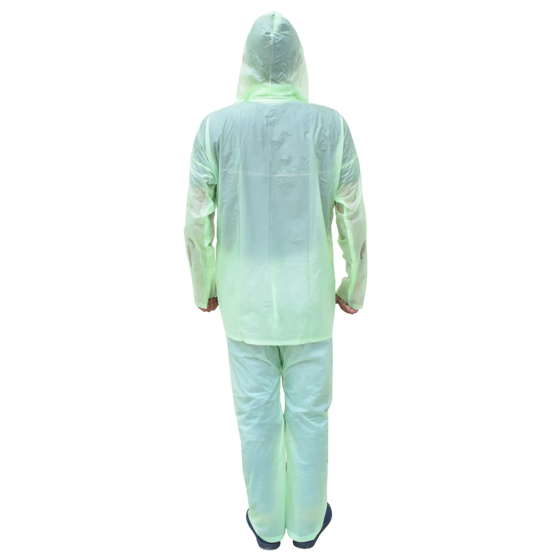 Kuber Industries PVC Raincoat for Men | Raincoat for Women| Waterproof Raincoat with Hood | Rain Coat for Men's Waterproof Bike (Sea Green)