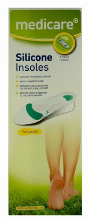 Medicare Silicone Full Length Insoles Small (Exp: 12/2022)