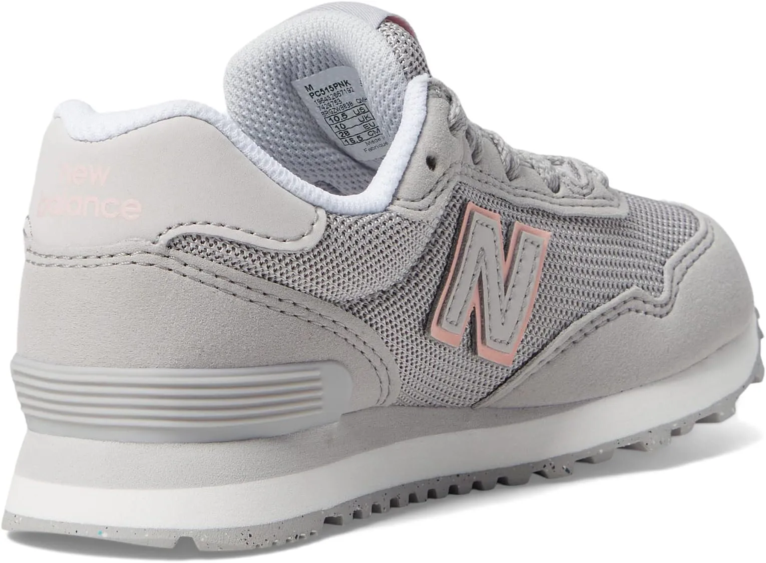 New Balance 515 Sneaker in Rain Cloud/Pink Haze