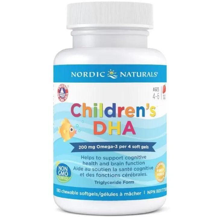 Nordic Naturals DHA Junior 250mg 180 chews (Strawberry Flavour)