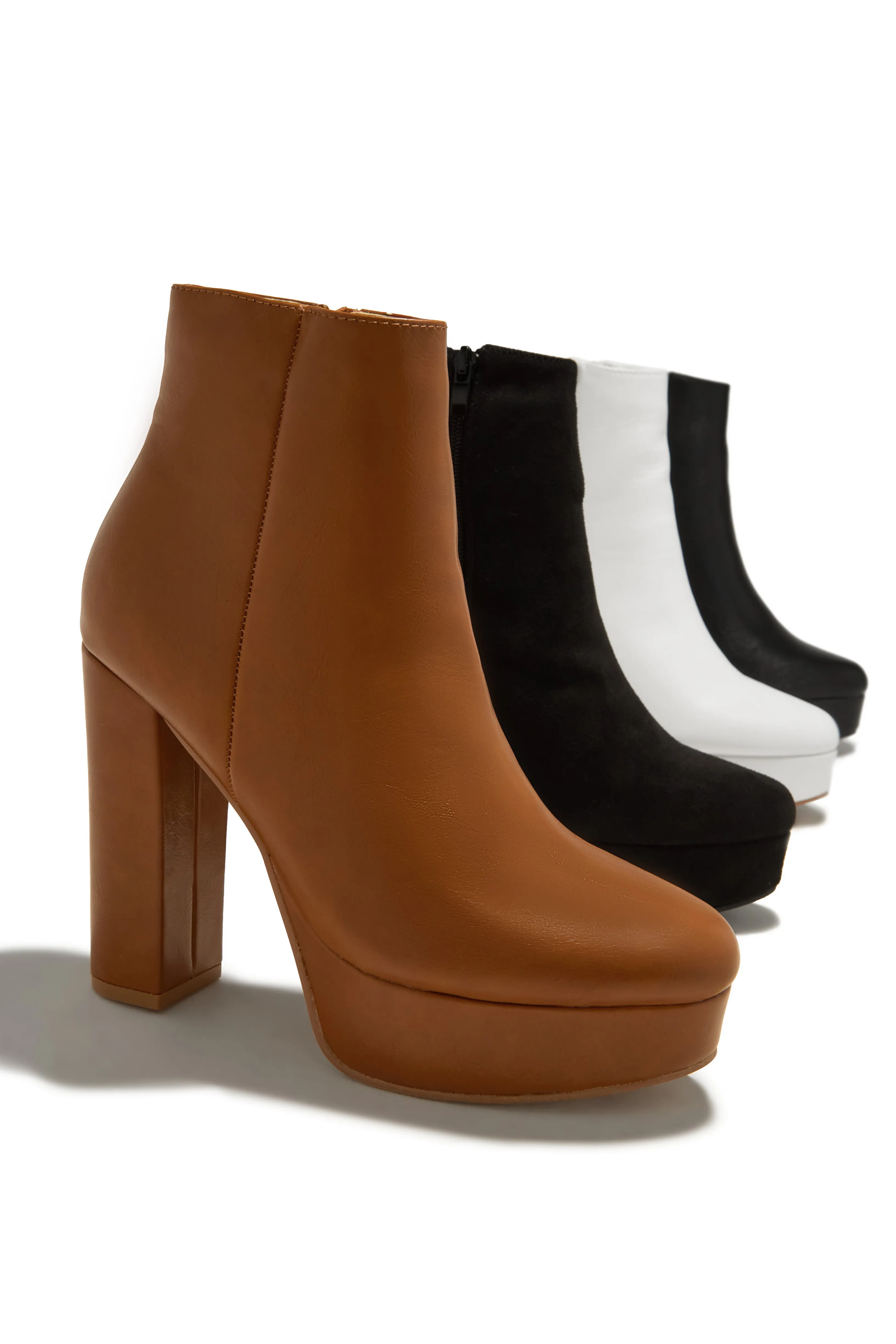 Oaklynn Platform Ankle Boots - Tan