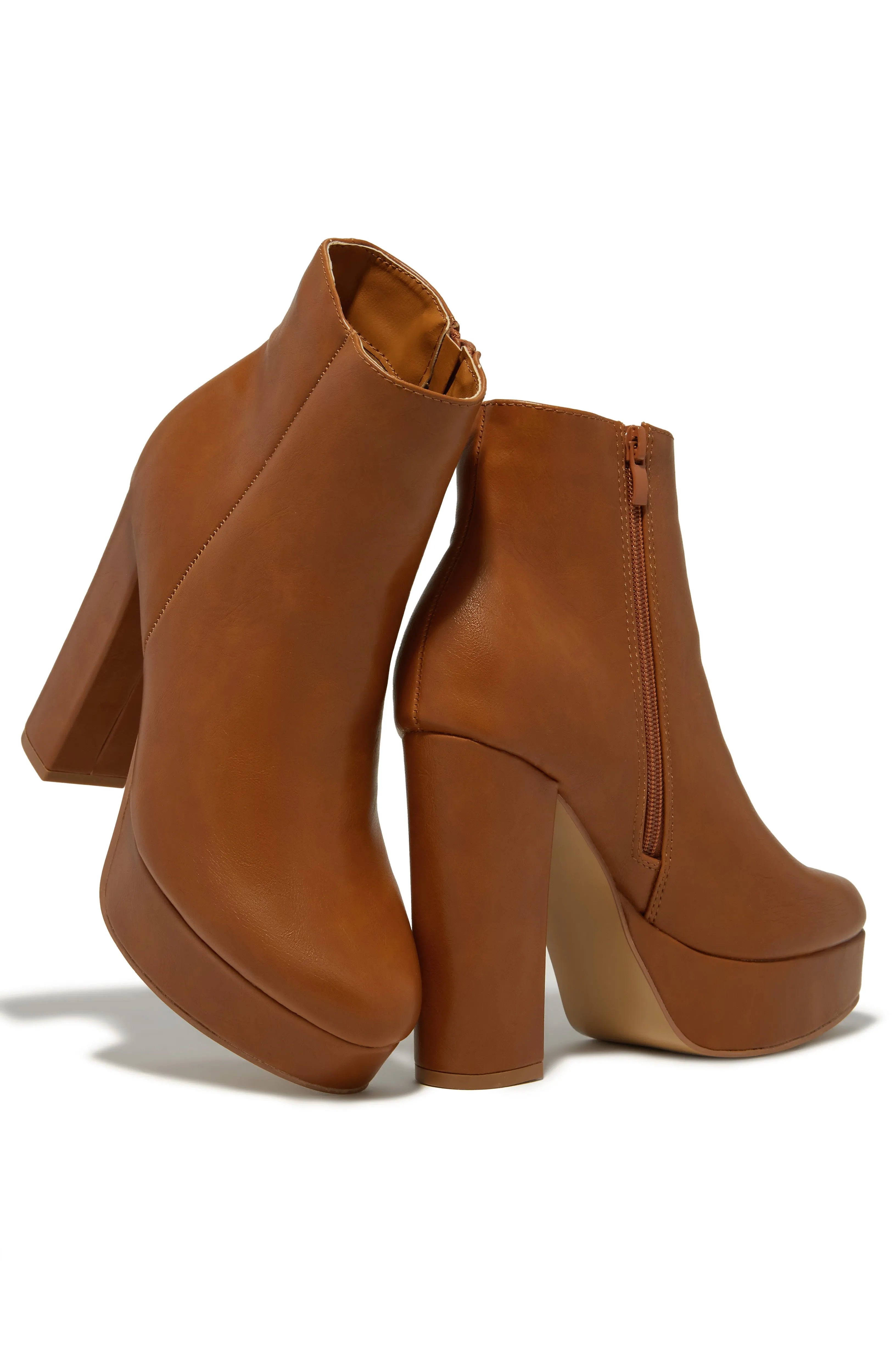 Oaklynn Platform Ankle Boots - Tan