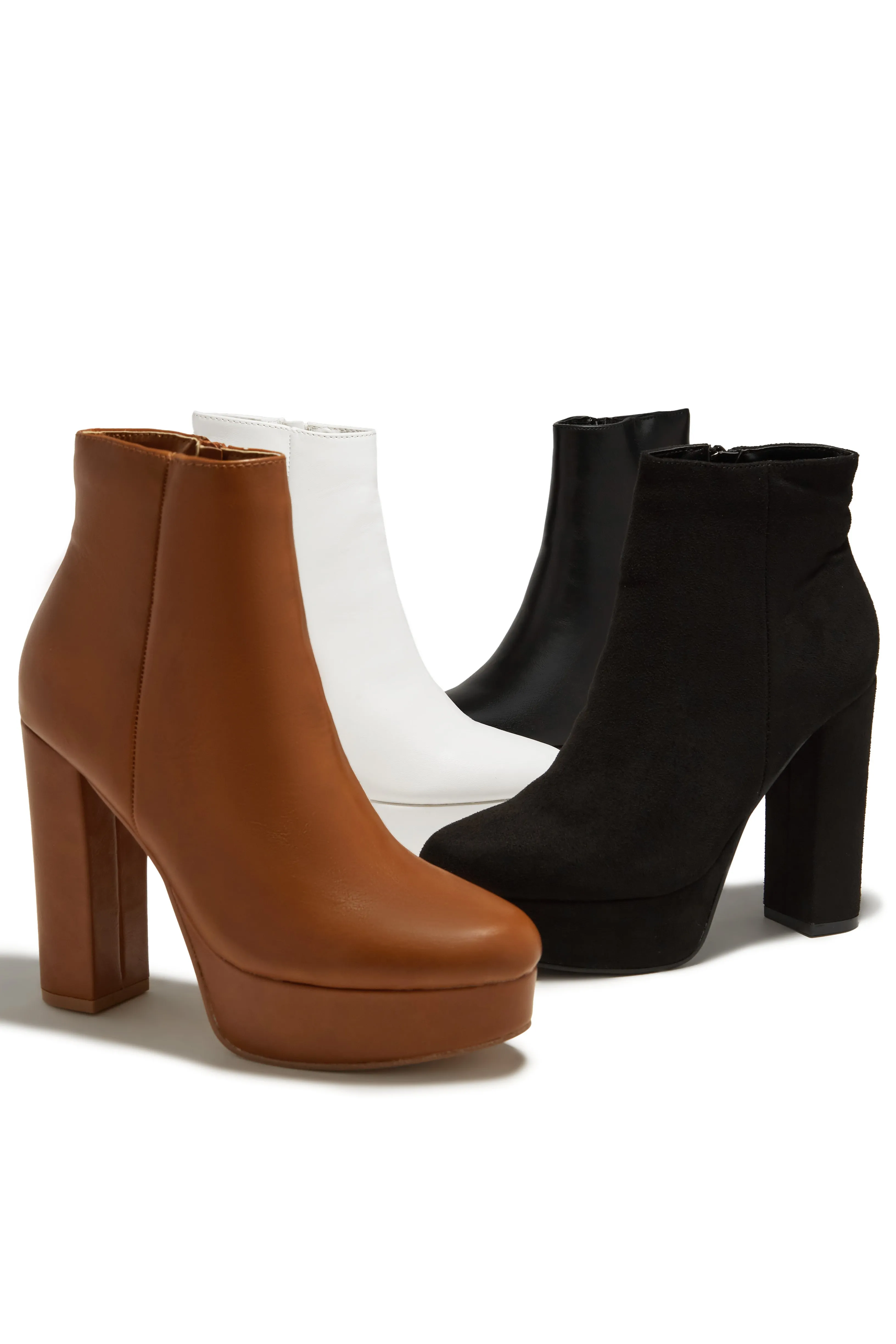 Oaklynn Platform Ankle Boots - Tan