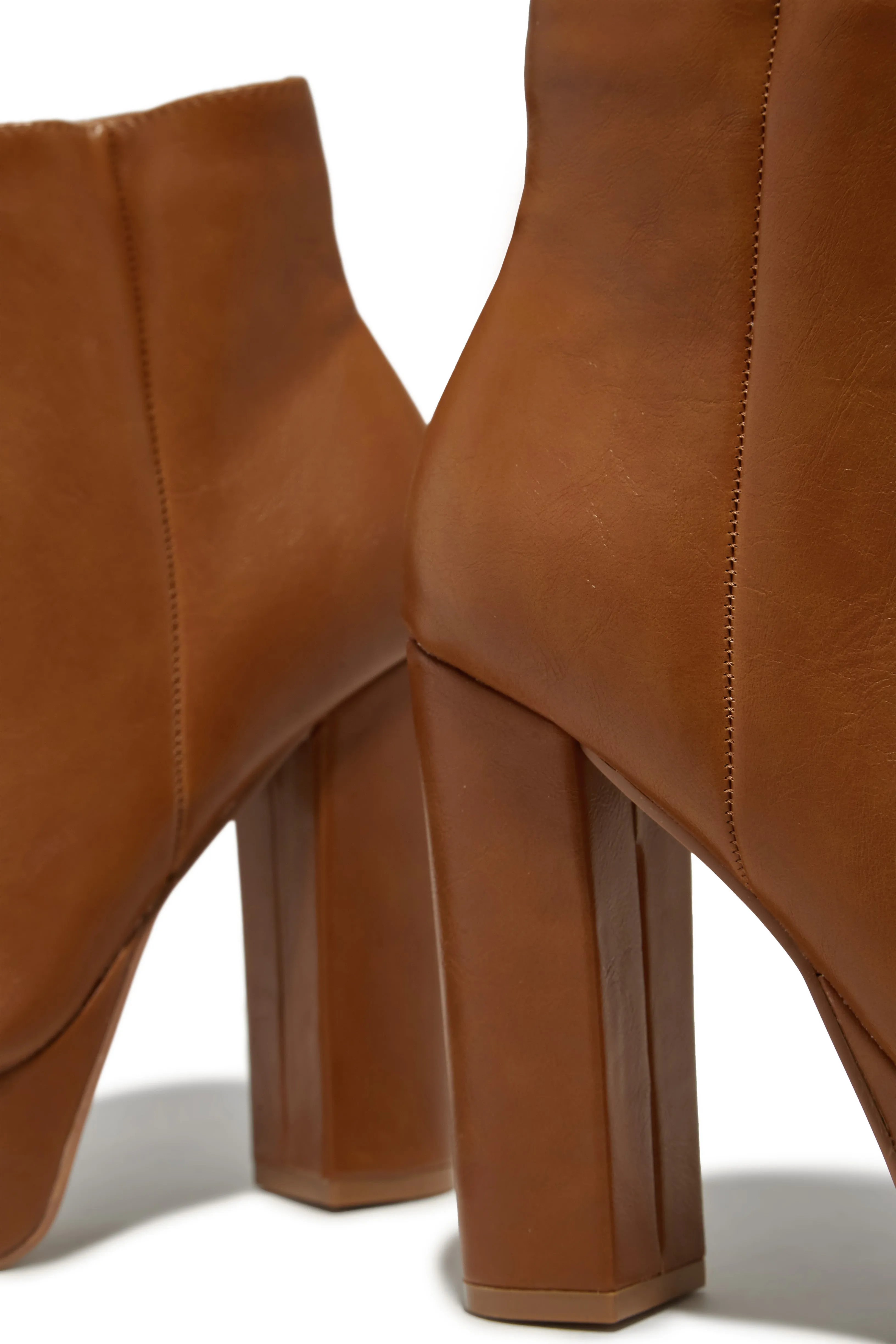 Oaklynn Platform Ankle Boots - Tan