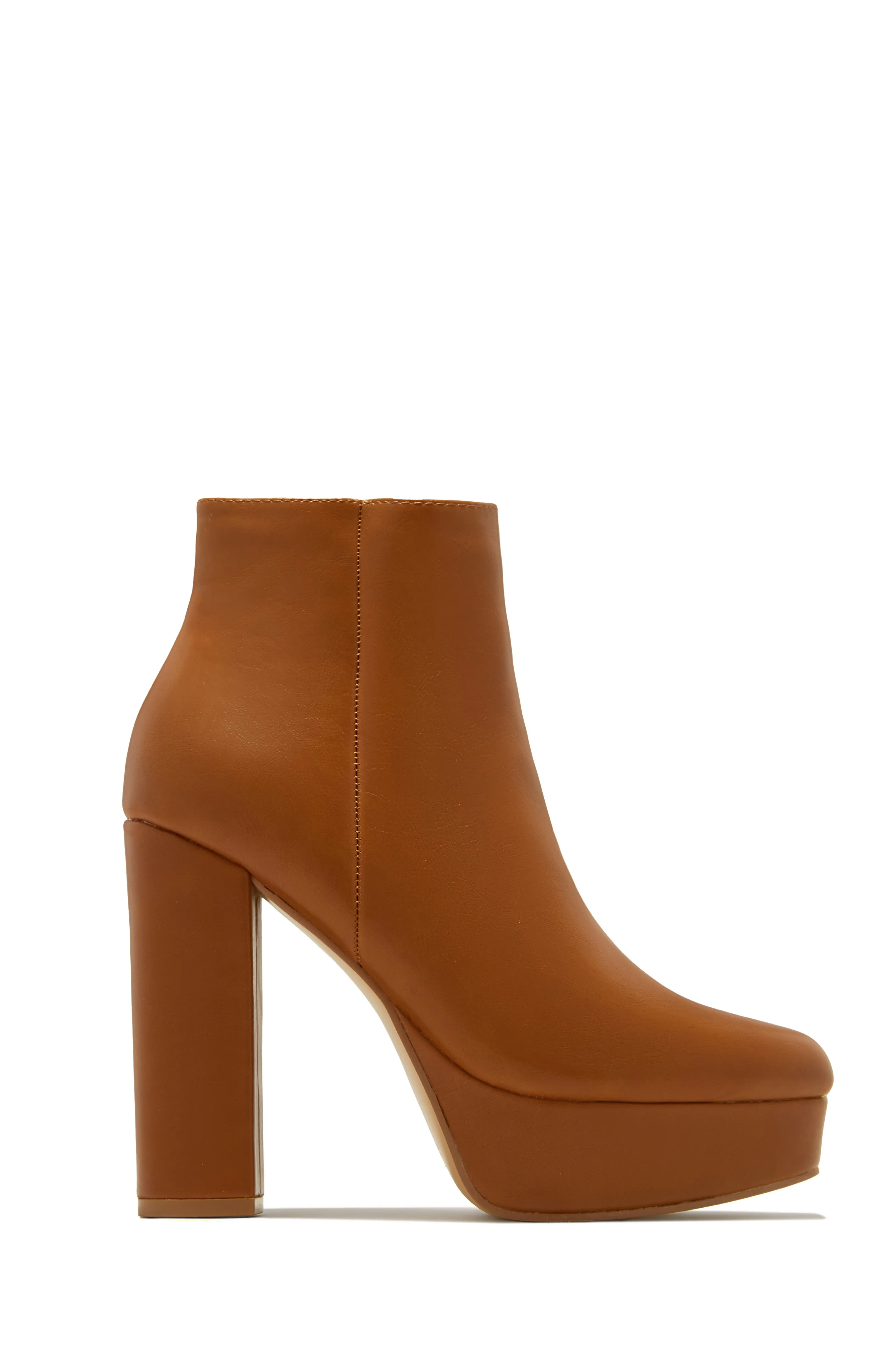 Oaklynn Platform Ankle Boots - Tan