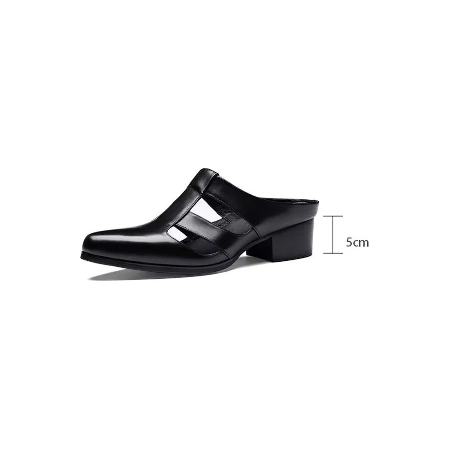 RomanLux Genuine Leather Stylish Business Slippers