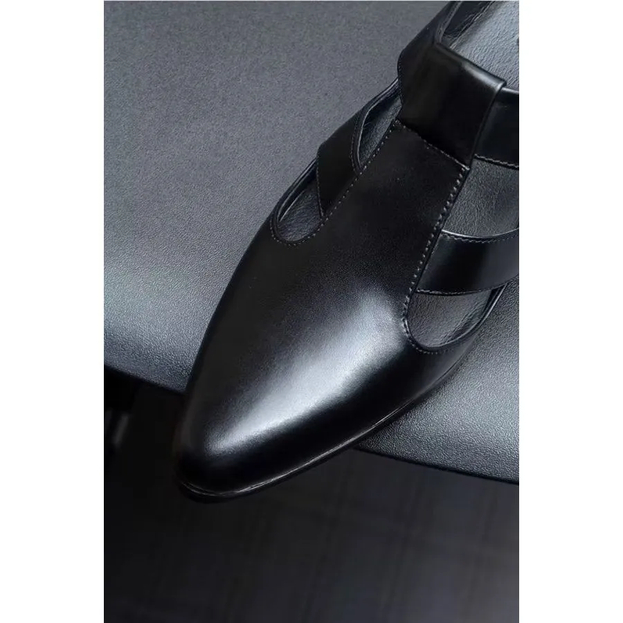 RomanLux Genuine Leather Stylish Business Slippers