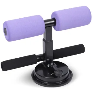 STRAUSS Sit-Up Bar | Portable Sit Up Bar With Foam Handle and Rubber Suction | Sit-ups and Push-ups Assistant Device For Weight Loss | Ideal For Abs Home Workout & Abdominal Curl Exercise Trainer,(Purple)