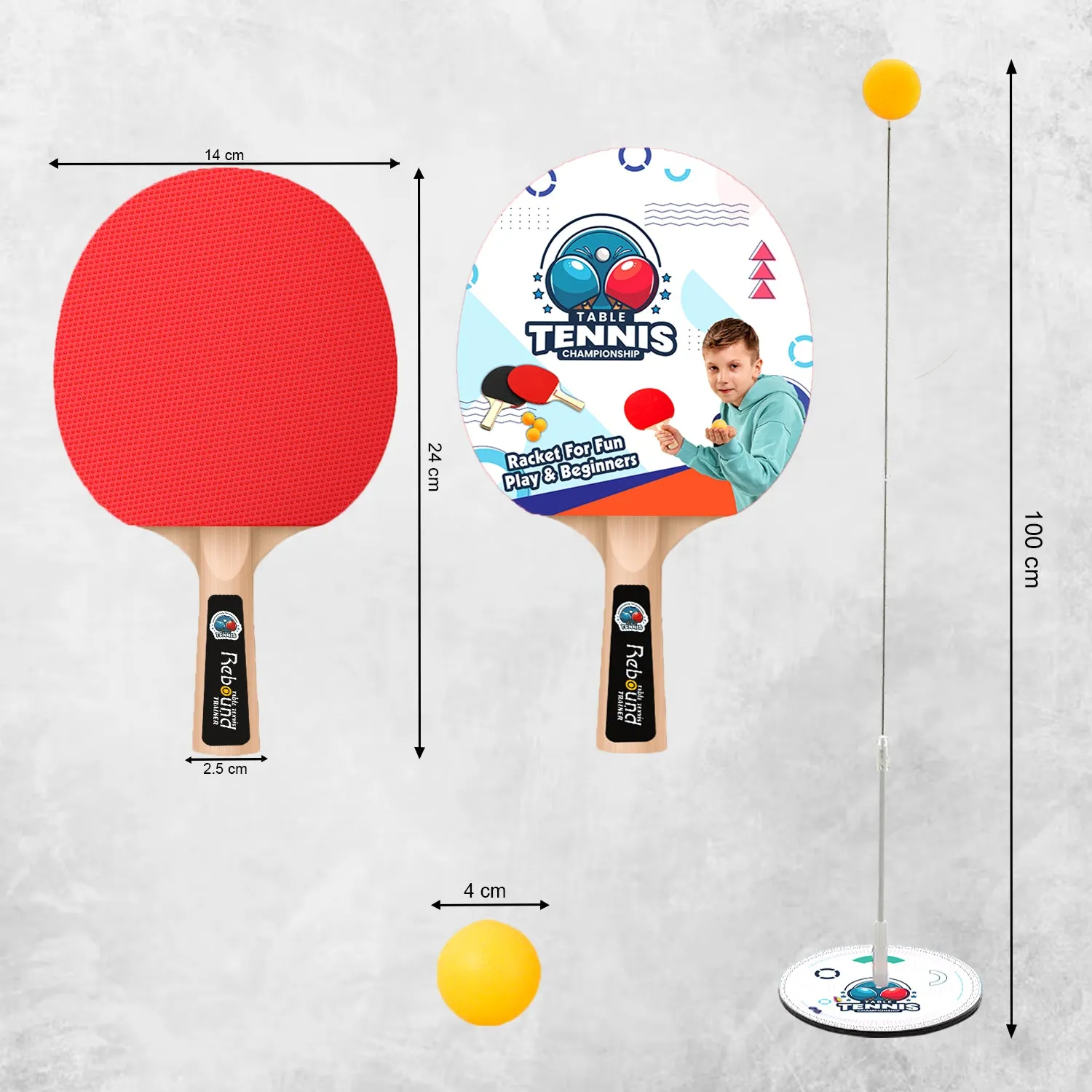 TABLE TENNIS TRAINER INDOOR OUTDOOR ADULTS TEENAGERS TOYS,REBOUND RACKETS AND BALLS BASE TRAINING PRACTICE SET,GAMES FOR BOYS & GIRLS